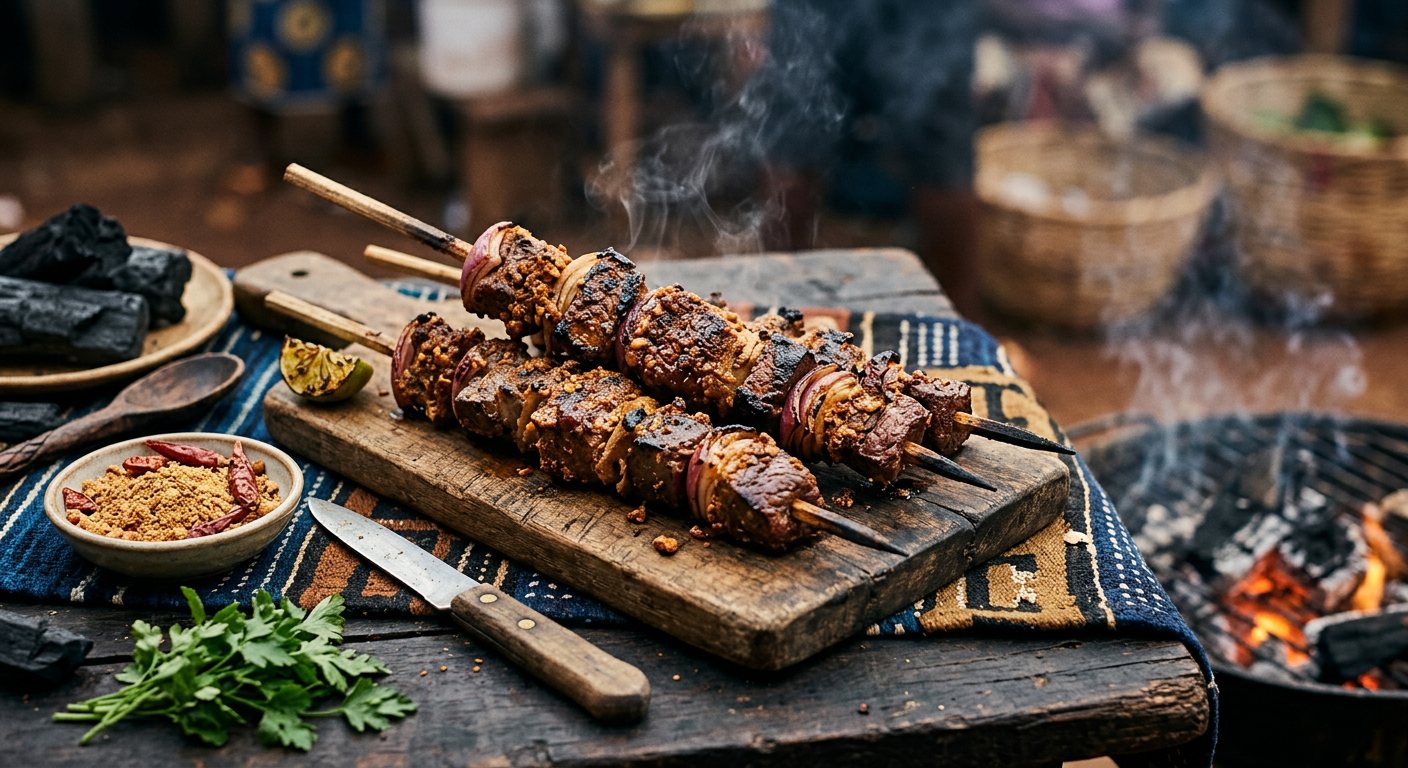Chichinga (Spiced Beef and Offal Skewers) — Central African Republic