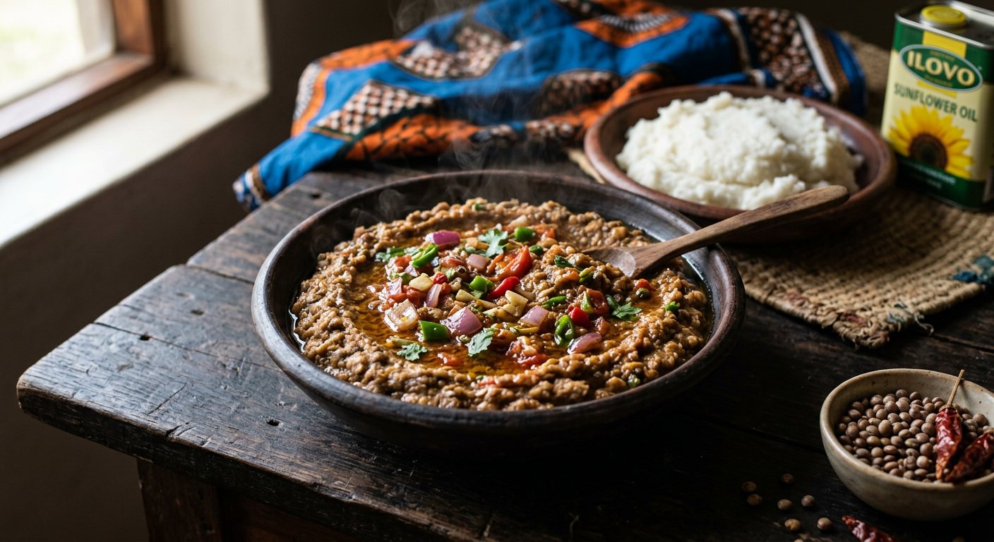 Mtema Kadya (Seasoned Mashed Pigeon Pea Relish) — Malawi