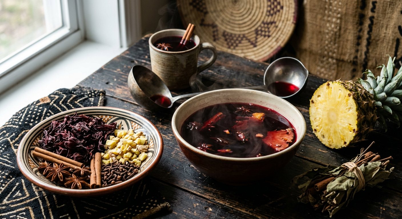 Zobo (Spiced Dried Roselle Hibiscus Drink) — Nigeria