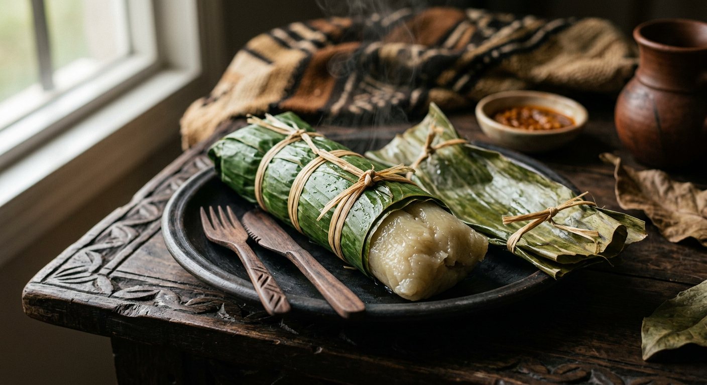 Kikwanga (Fermented Cassava Dough Batons Wrapped in Leaves) — Republic of the Congo