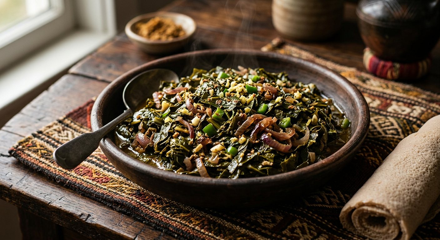 Gomen (Ethiopian Braised Collard Greens with Spiced Butter) — Ethiopia