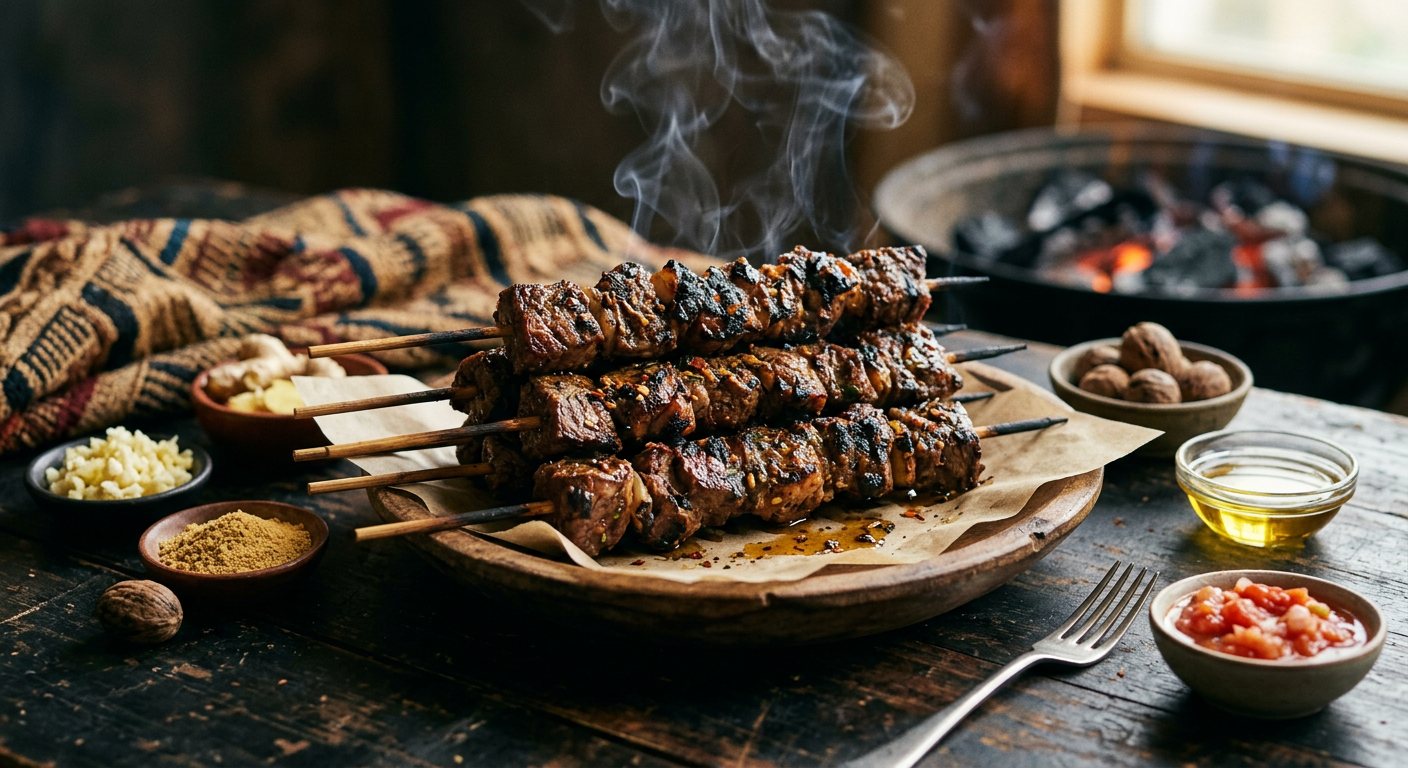 Kamundele (Spiced Beef Skewers Grilled over Charcoal) — Republic of the Congo