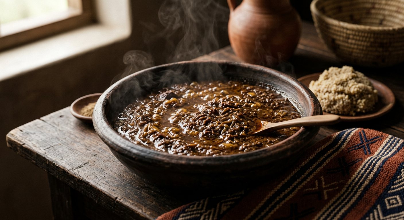Tagalia (Dried Meat and Okra Paste Stew) — Chad