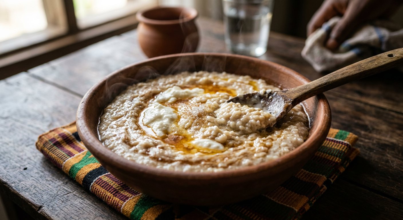 Sombi (Creamy Sweet Rice Porridge with Sour Milk) — Gambia