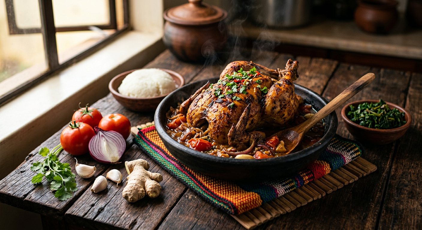 Ingokho (Traditional Indigenous Roasted and Braised Chicken) — Kenya