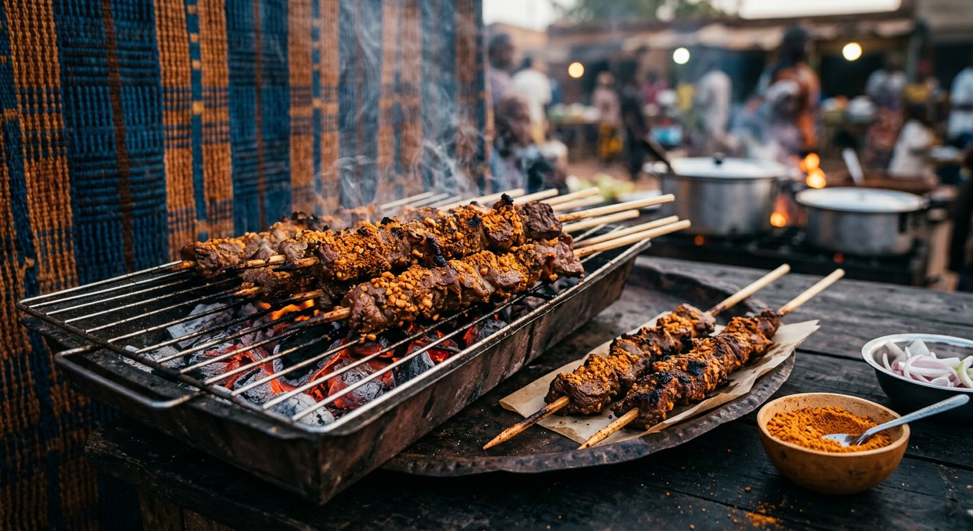 Tsire (Skewered Flame-Grilled Spiced Beef) — Niger