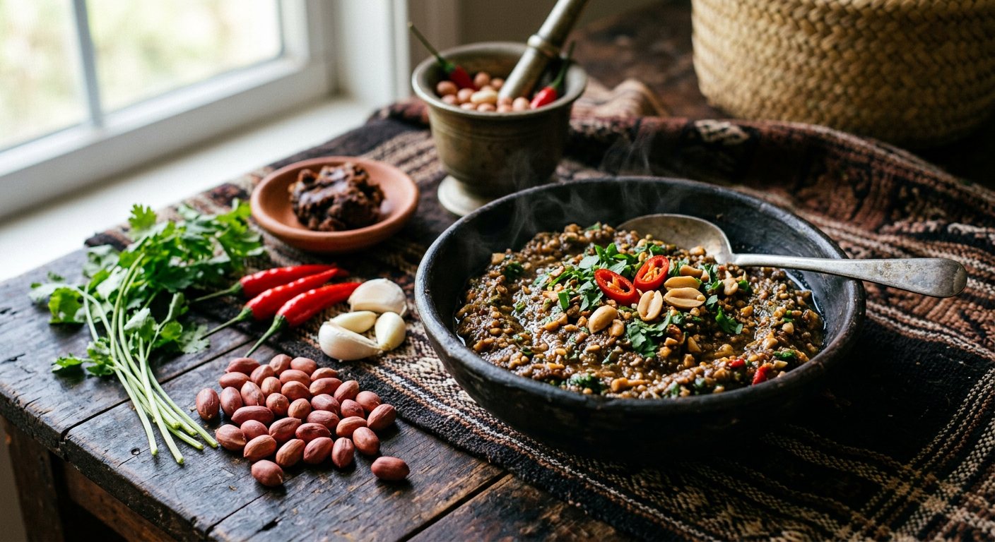 Satini Pistache (Roasted Peanut and Coriander Chutney) — Mauritius