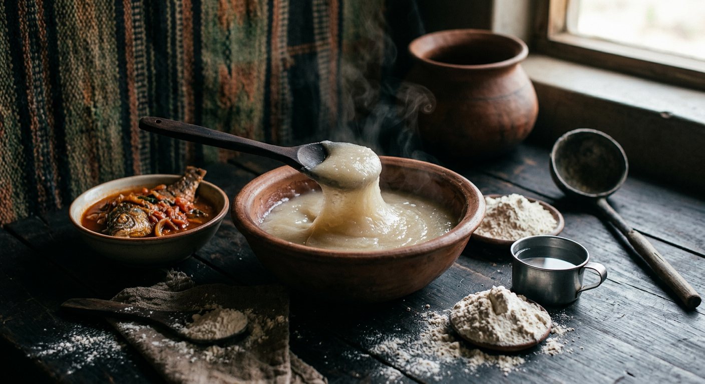 Kondowole (Sticky Cassava Porridge) — Malawi