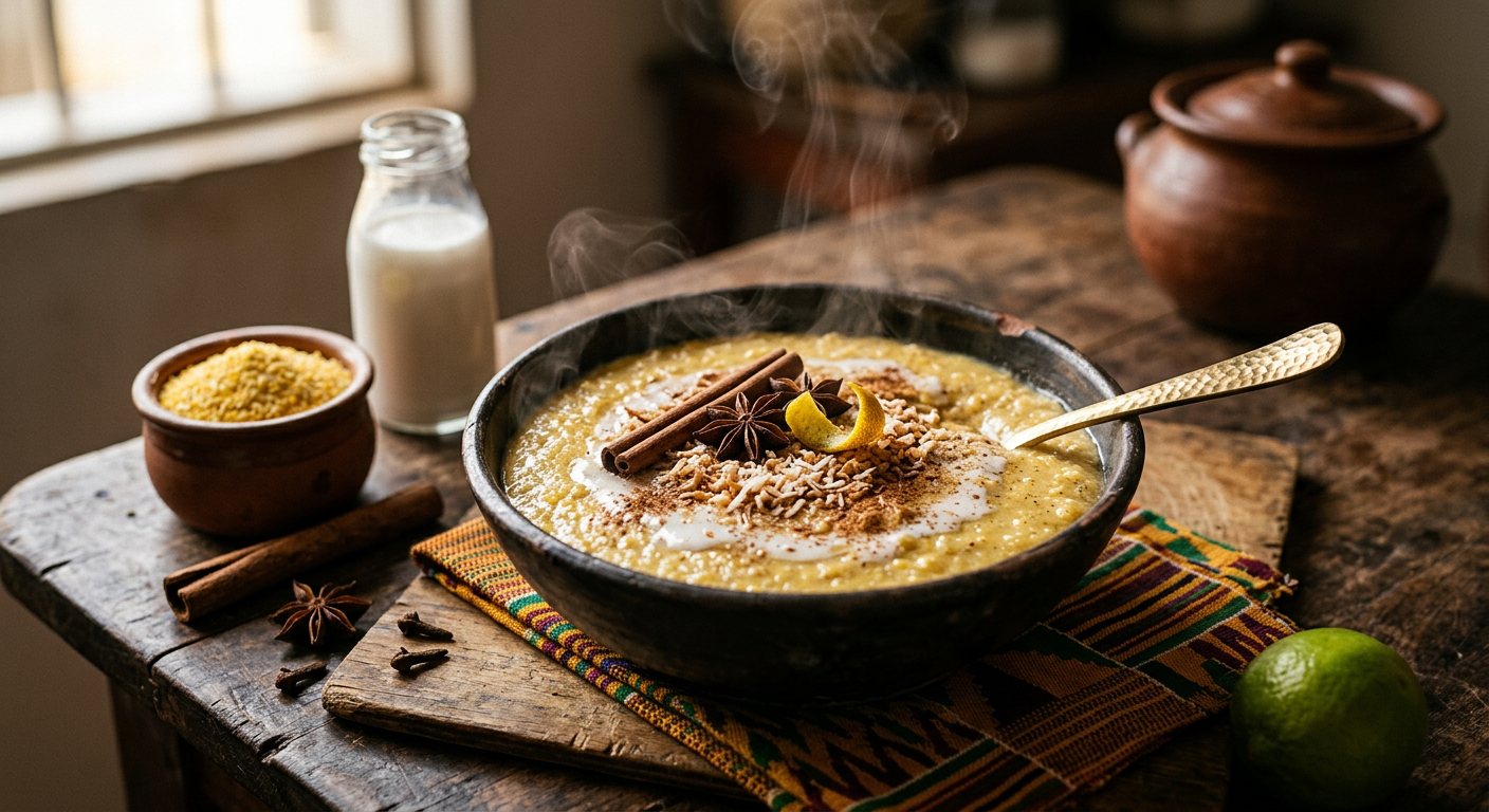 Minga de Milho (Sweet Spiced Corn Porridge) — São Tomé and Príncipe