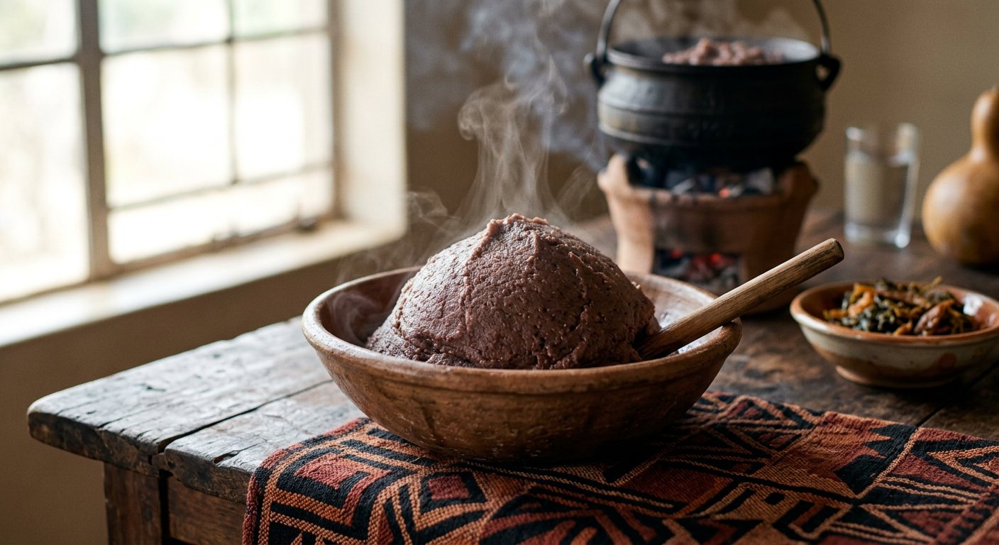 Ubwali bwa Masaka (Stiff Red Sorghum Porridge) — Zambia
