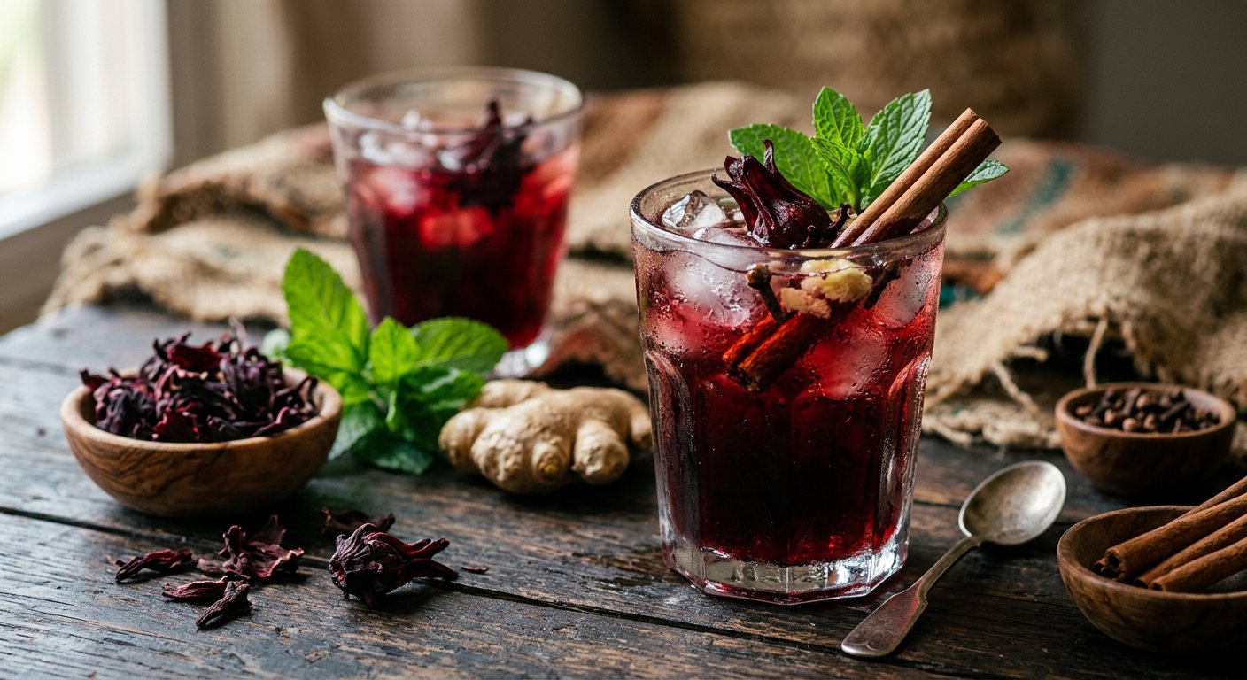 Wonjo (Spiced Hibiscus Calyx Iced Infusion) — Gambia