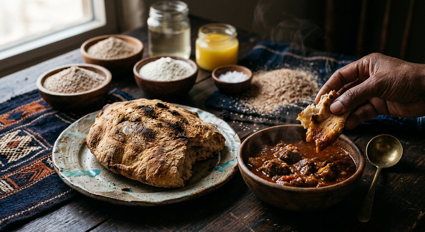 Taguella (Embers-Baked Desert Wheat Bread) — Mali