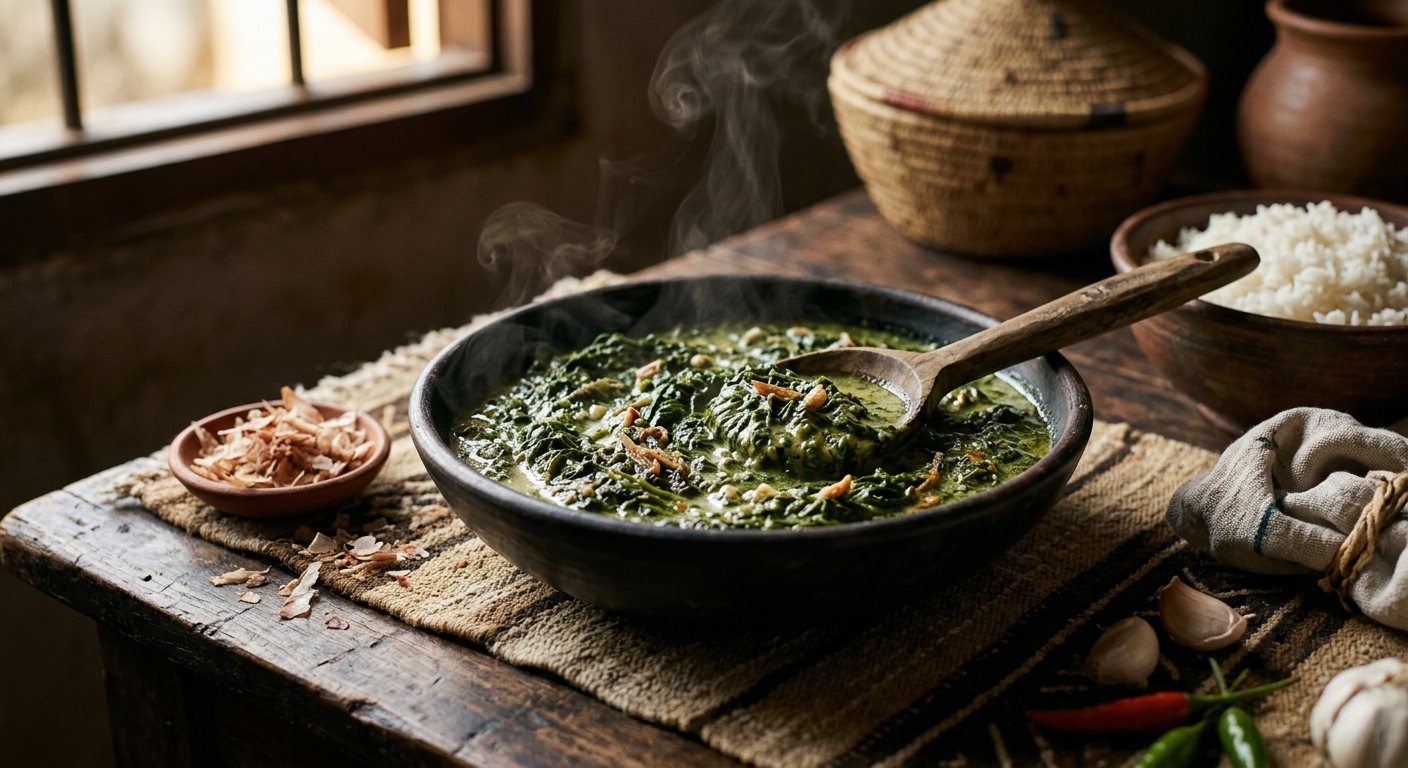 Mataba (Pounded Cassava Leaves in Coconut Cream) — Comoros