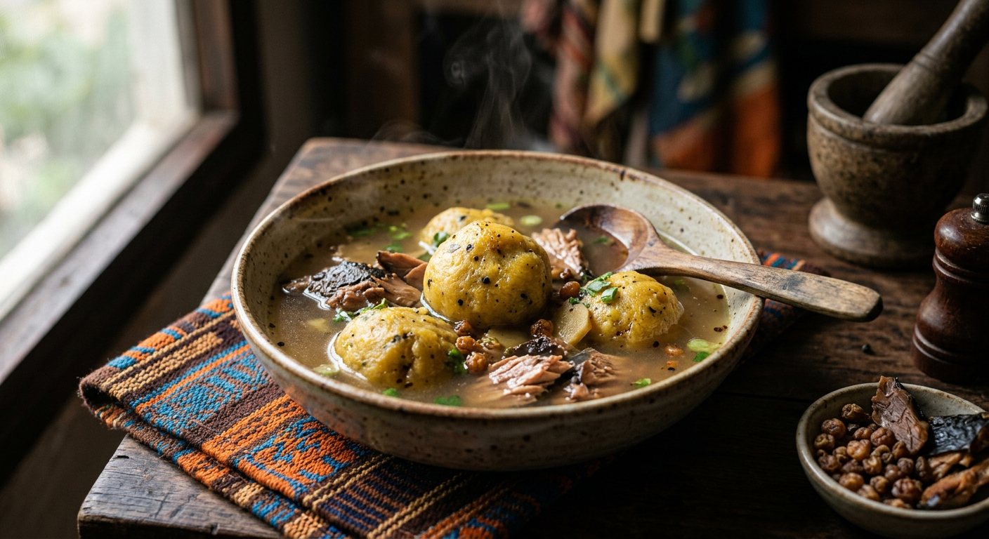 Sokro (Spiced Boiled Plantain Balls in Clear Broth) — Côte d'Ivoire