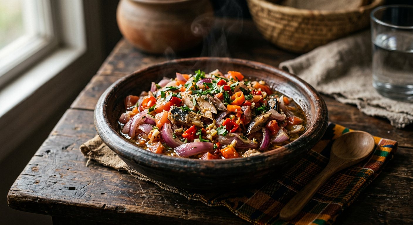 Monyo (Zesty Raw Onion, Pepper, and Smoked Fish Relish) — Benin