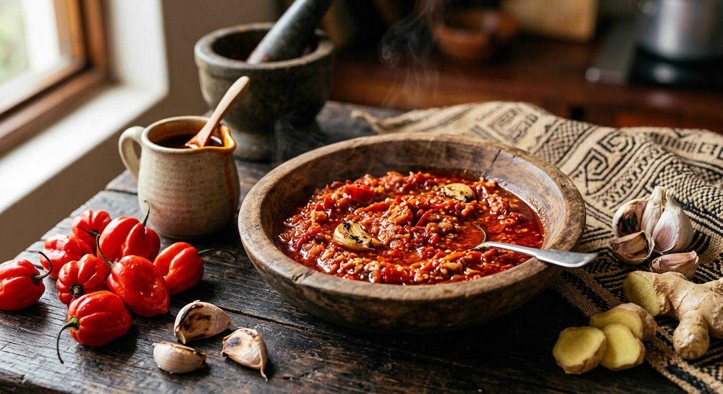 Pili-Pili du Kivu (Crushed Habanero and Garlic Hot Sauce) — DR Congo