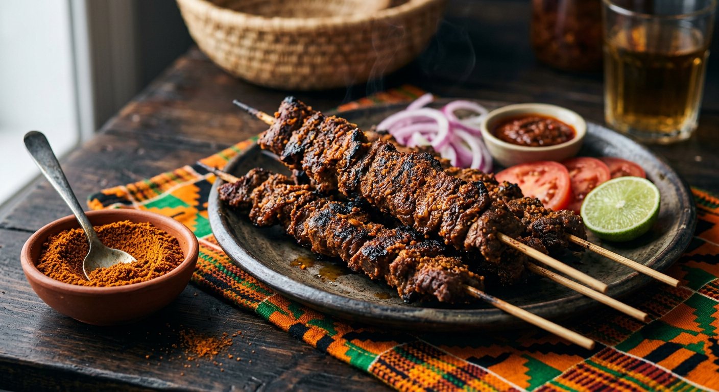 Chichinga (Ghanaian Beef Skewers with Suya Spice) — Ghana