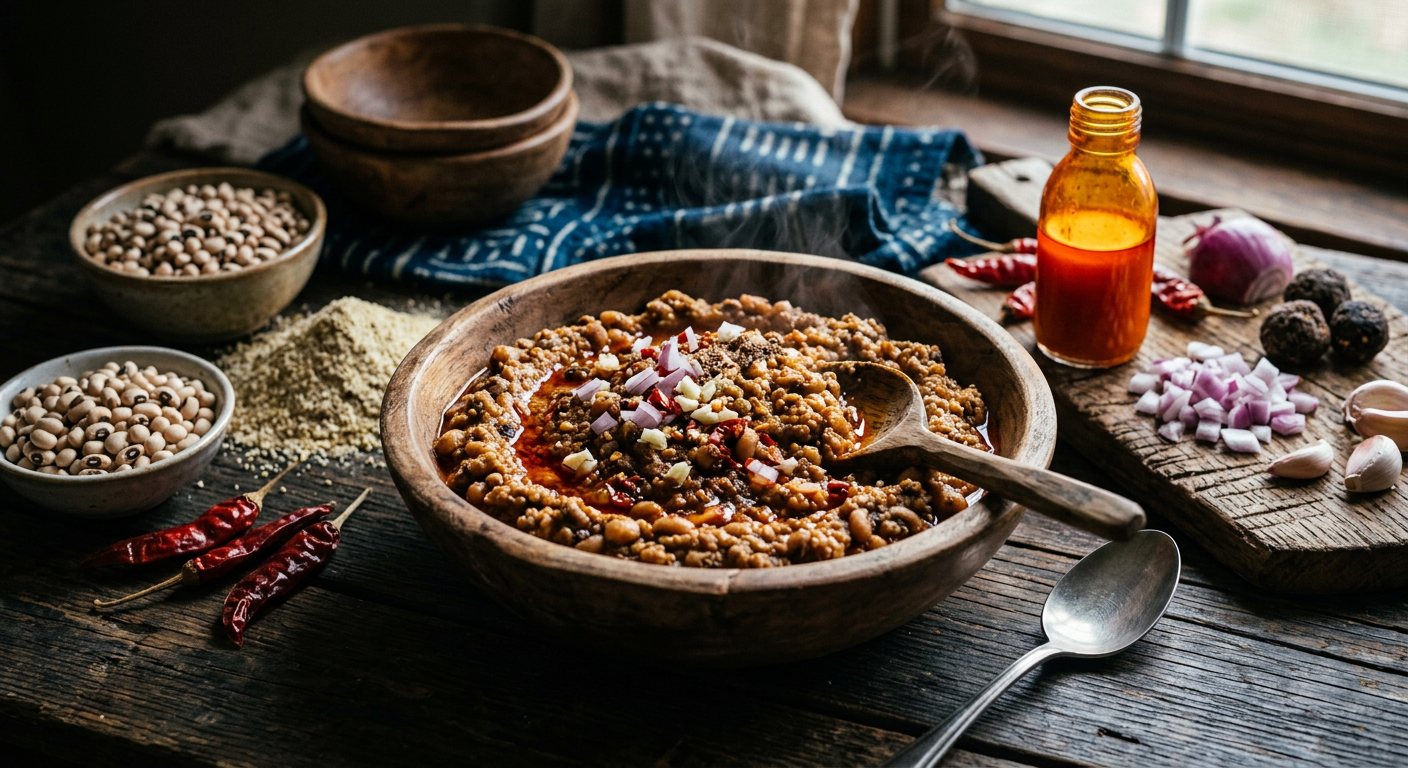 Djongoli (Mashed Cowpeas with Millet Flour and Red Palm Oil) — Mali