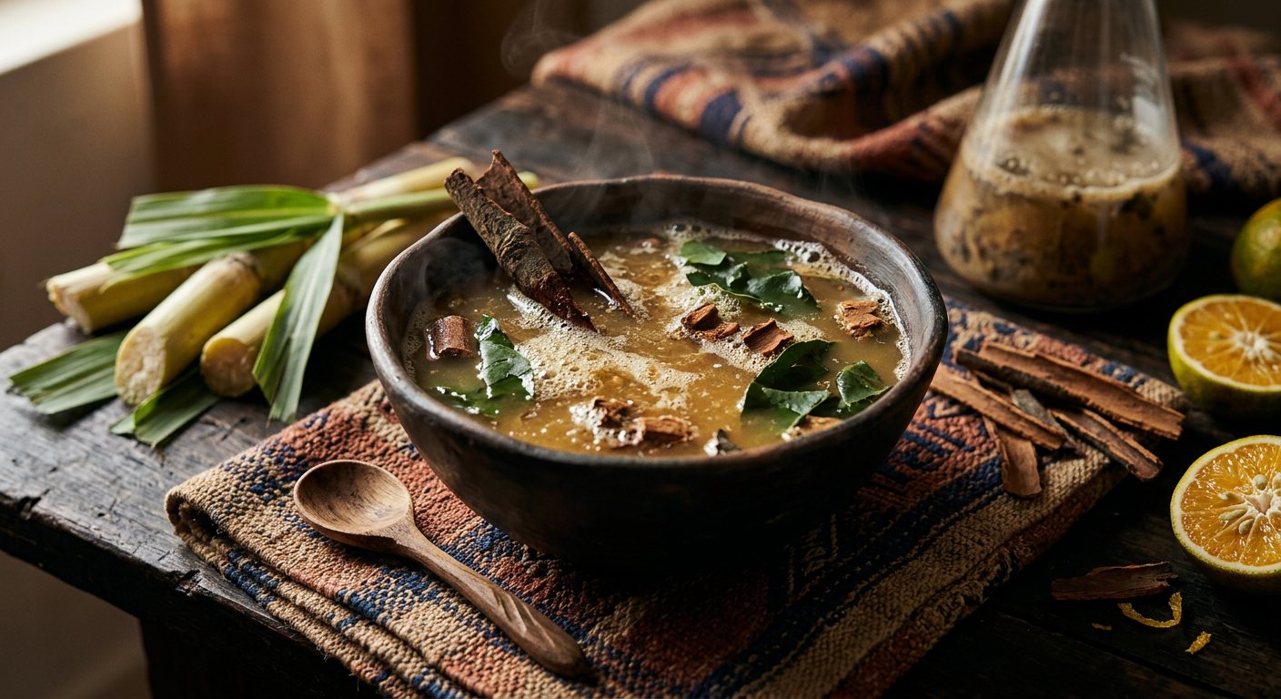 Betsabetsa (Fermented sugarcane juice with aromatic bark) — Madagascar