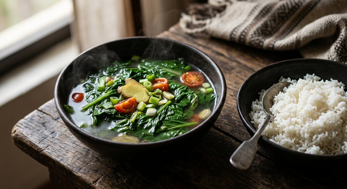 Ro matsatso (Unseasoned clear leafy broth) — Madagascar