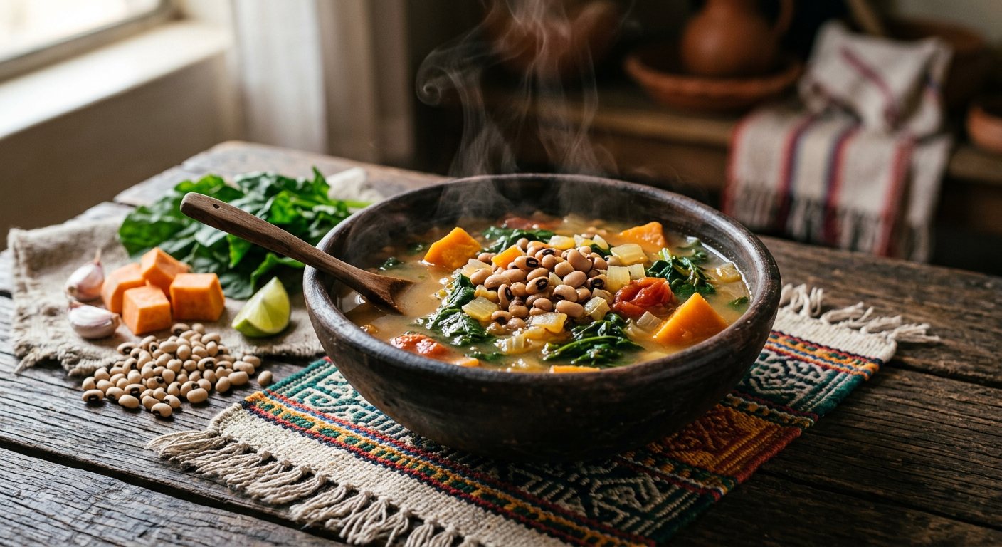 Sopa de Feijão Nhemba (Cowpea and Greens Soup) — Mozambique