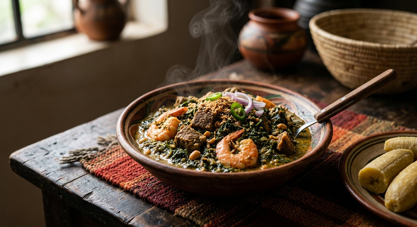 Ndolé (Cameroonian Bitterleaf and Peanut Stew) — Cameroon