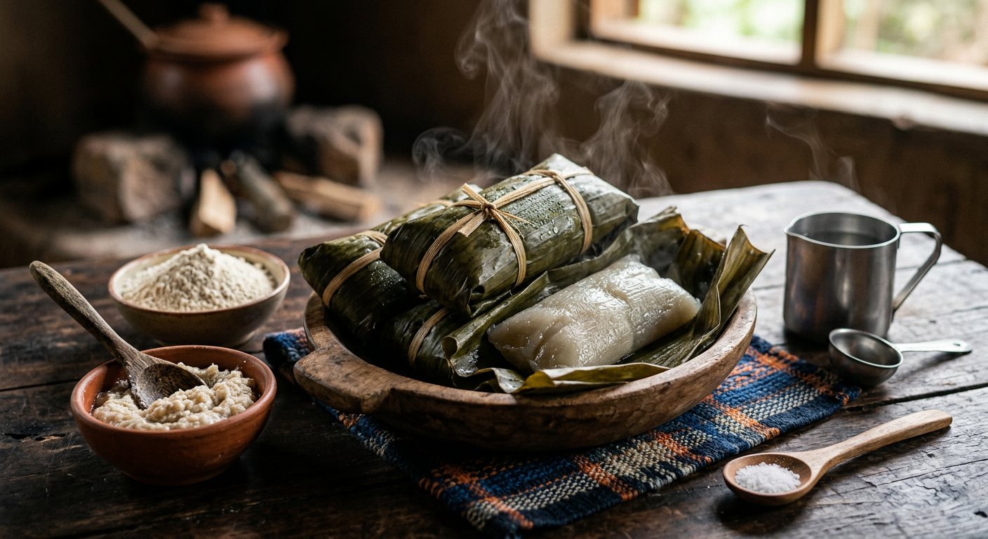 Uburobe (Steamed fermented cassava loaf wrapped in leaves) — Burundi