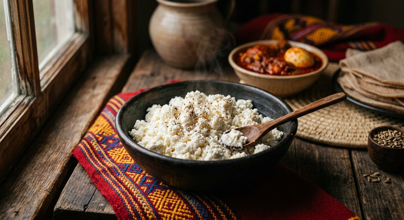 Ayib (Mild Fresh Crumbly Curd Cheese) — Ethiopia