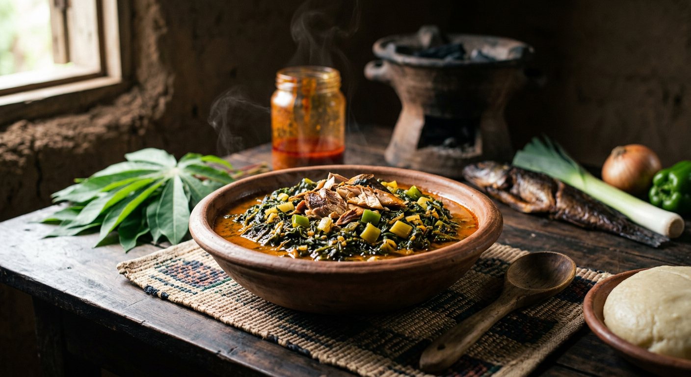 Pondu (Slow-Simmered Cassava Leaves) — DR Congo