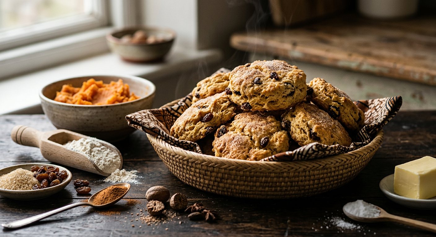 Mbatata (Sweet Potato and Raisin Biscuits) — Malawi