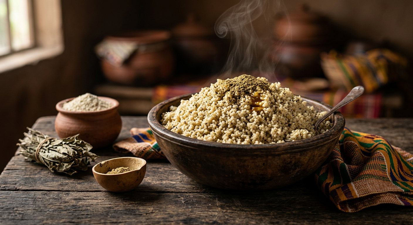 Cherreh (Steamed Fermented Millet Couscous) — Gambia