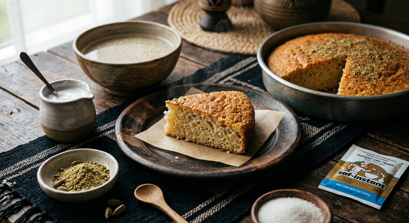 Mkate wa Sinia (Cardamom-Spiced Steamed Rice and Coconut Cake) — Kenya
