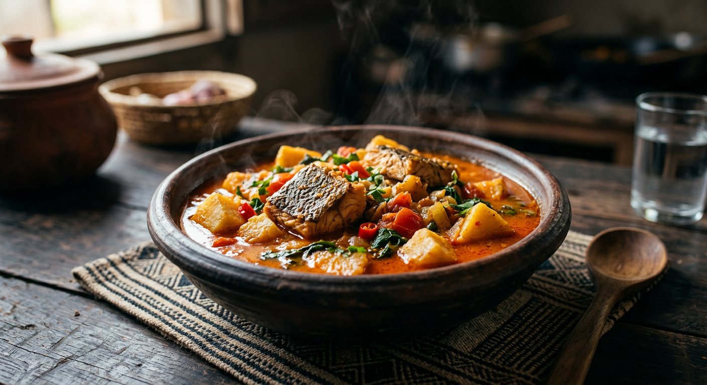 Ragoût d'Igname Burkinabè (Braised Yam and Smoked Fish Ragout) — Burkina Faso