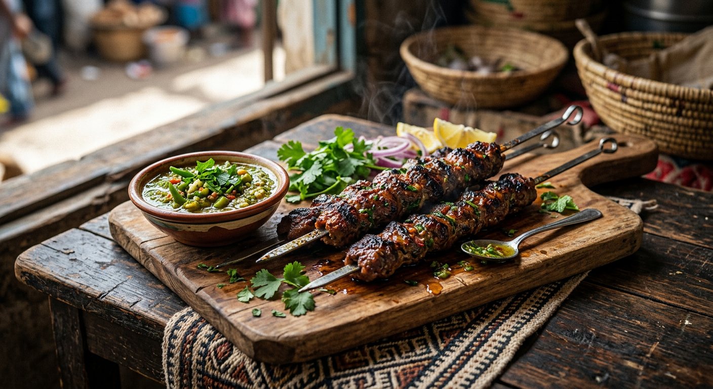 Kabaab Somali (Spiced Minced Meat Skewers) — Somalia