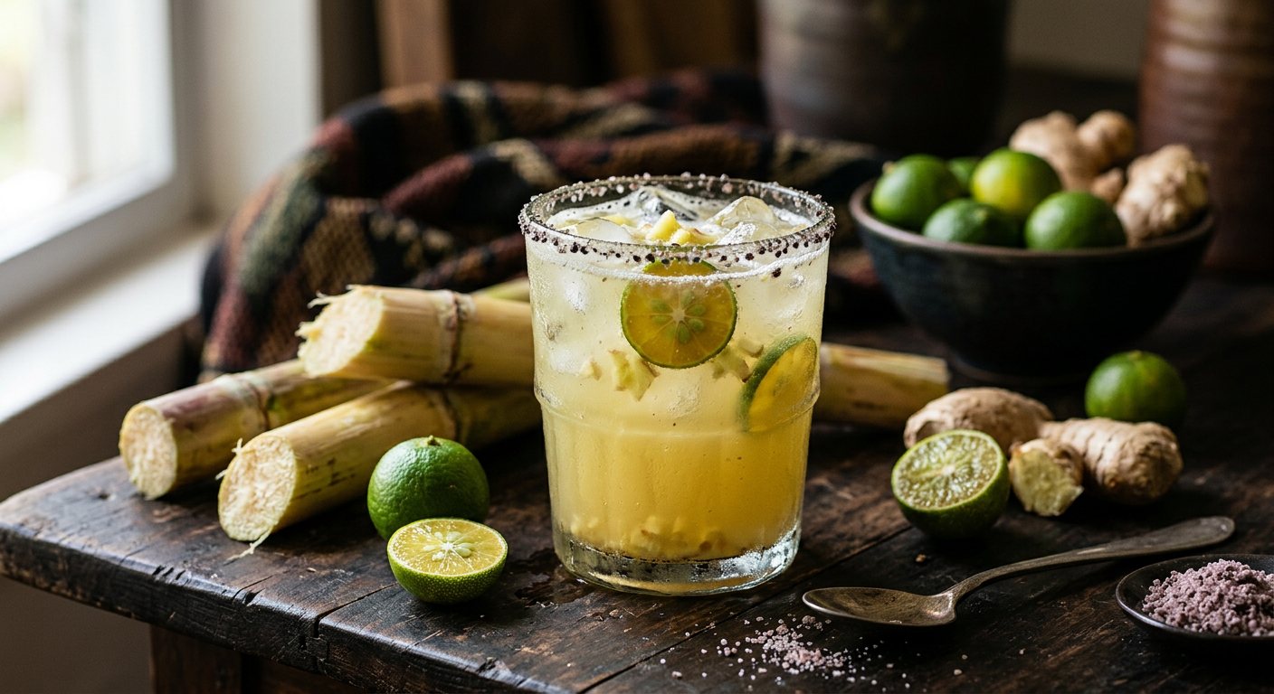Jus de Canne au Limon (Fresh Sugarcane Juice with Calamansi) — Mauritius