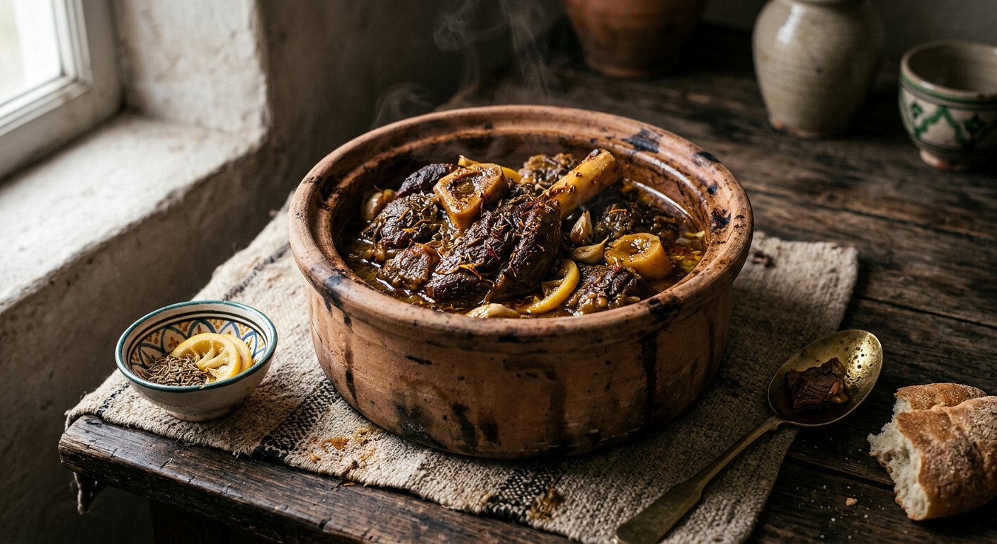 Tanjia Marrakchia (Slow-Cooked Clay Urn Spiced Meat Stew) — Morocco
