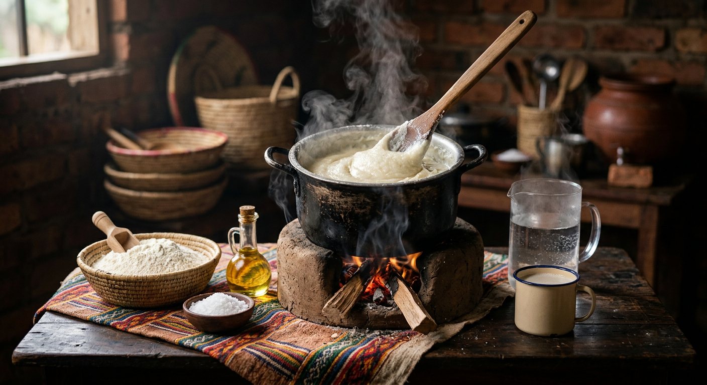 Posho (Stiff White Cornmeal Porridge) — Uganda