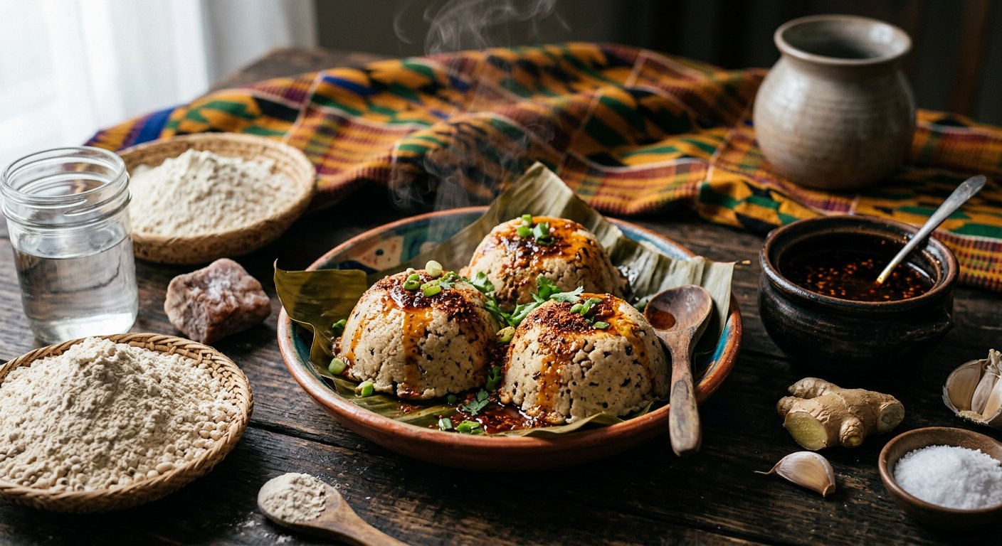 Toubani (Steamed Bean and Cassava Flour Pudding) — Togo