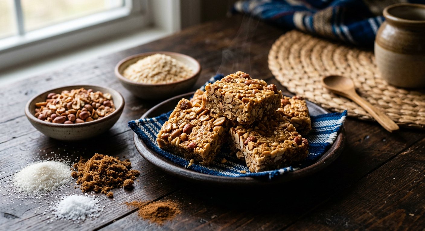 Kanya (Toasted Peanut and Gari Brittle Candy) — Gambia