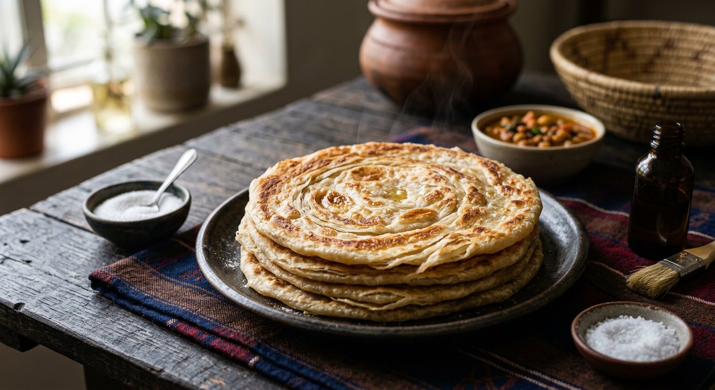 Chapati ya Kenya (Flaky Layered Pan-Fried Flatbread) — Kenya