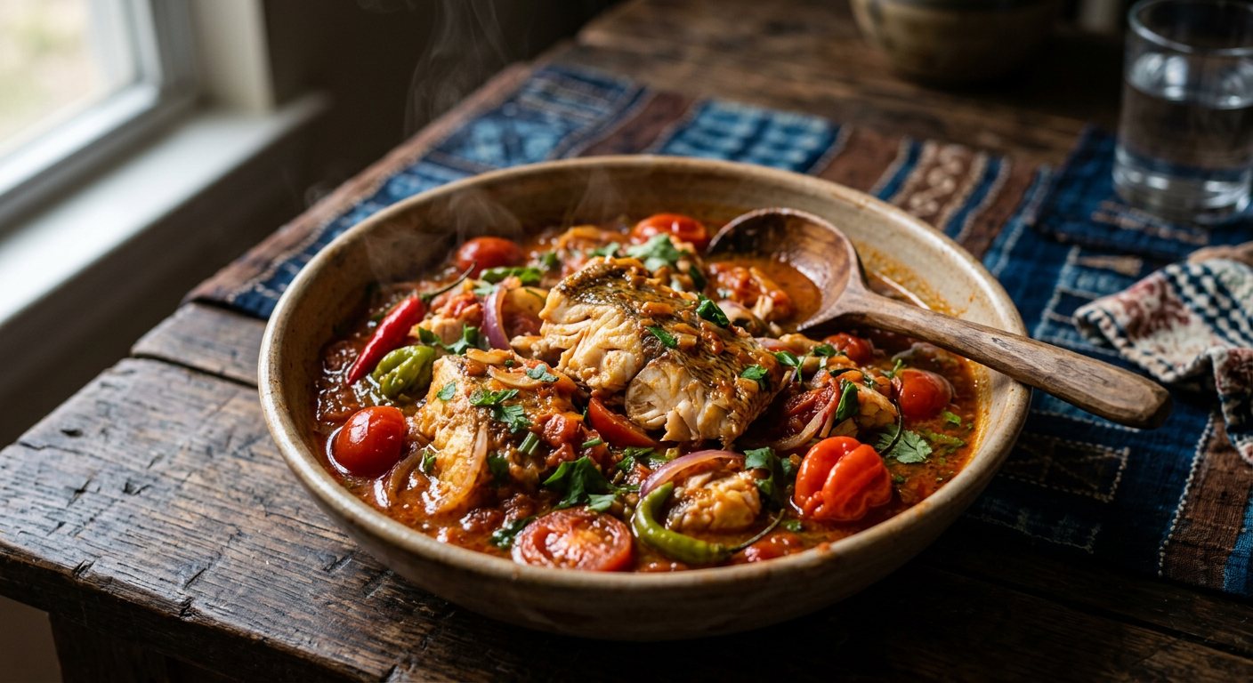 Lanmoumou Dessi (Fresh Ocean Fish Tomato Stew) — Togo