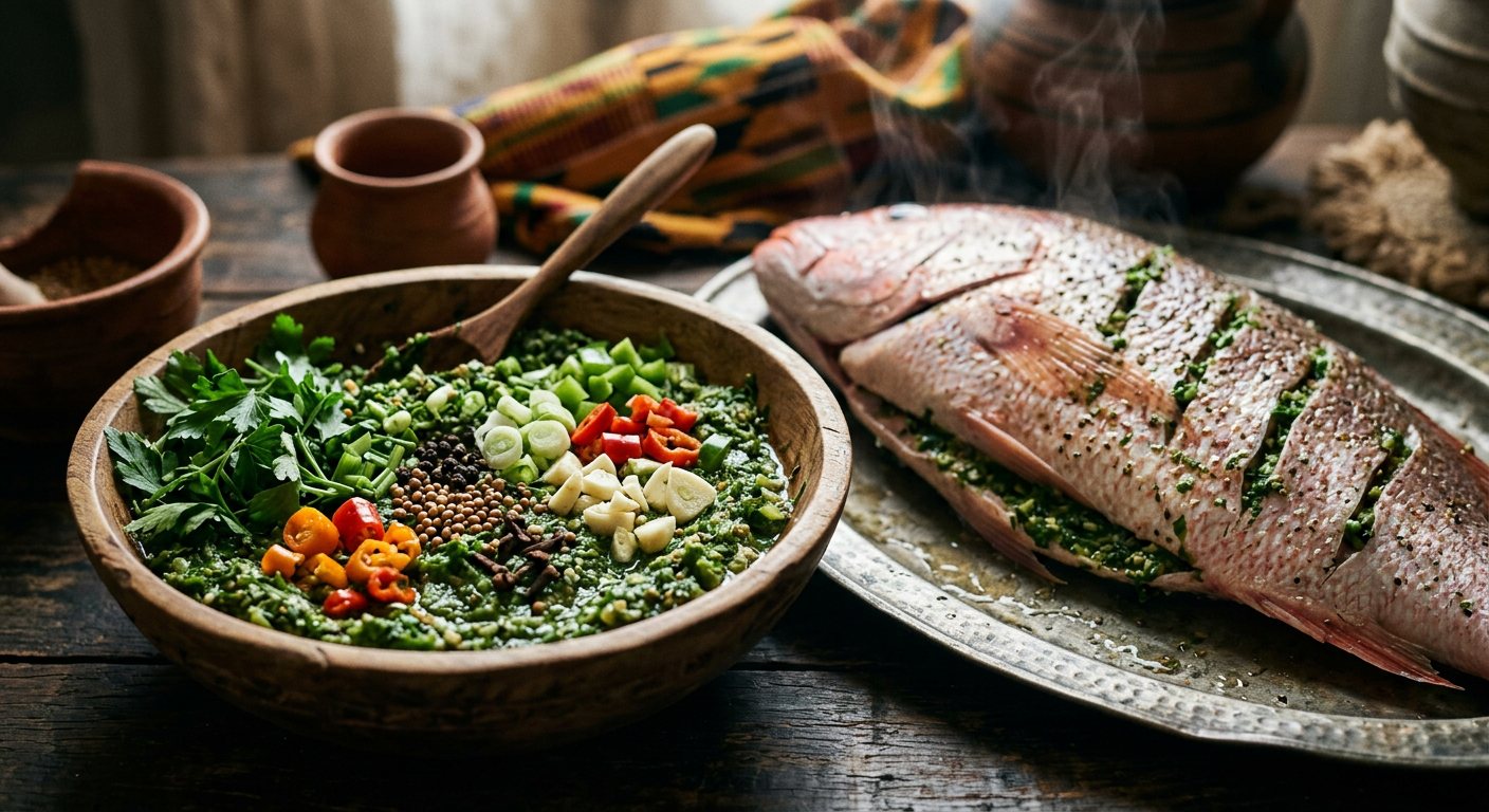 Roff (Spiced Herb, Garlic, and Chili Stuffing Paste) — Senegal