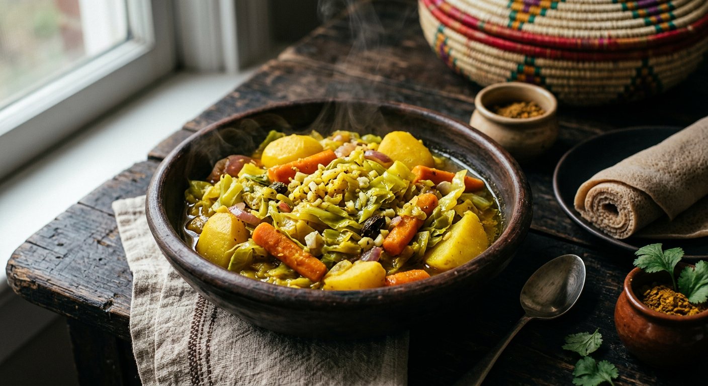 Atakilt Wat (Braised Cabbage, Carrots, and Potatoes with Turmeric) — Ethiopia