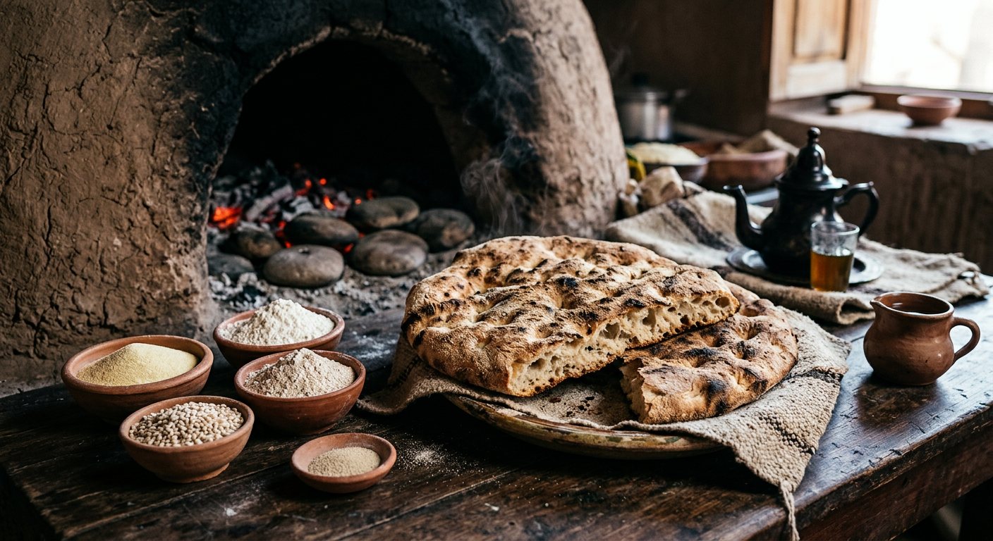 Tafarnout (Amazigh Flatbread Baked Over River Stones) — Morocco