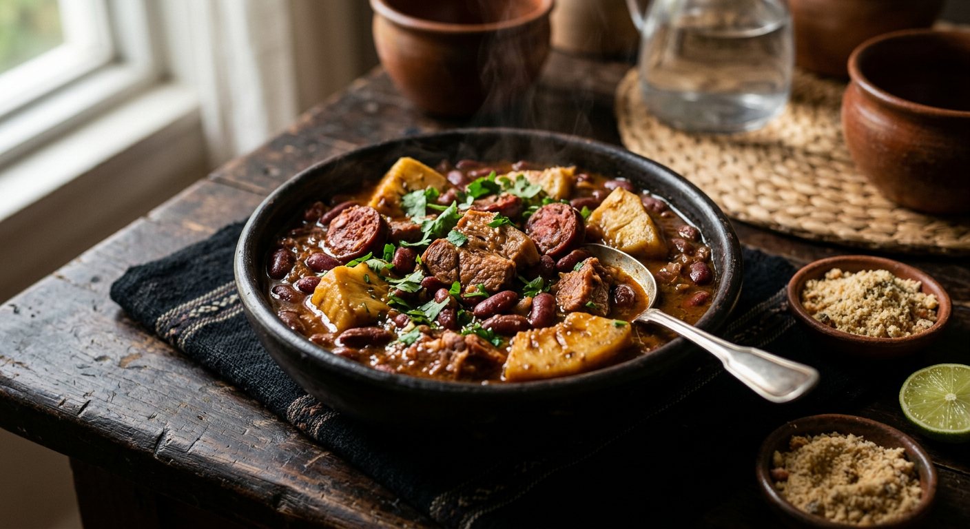 Feijoada à Santomense (Santomean Pork and Breadfruit Bean Stew) — São Tomé and Príncipe