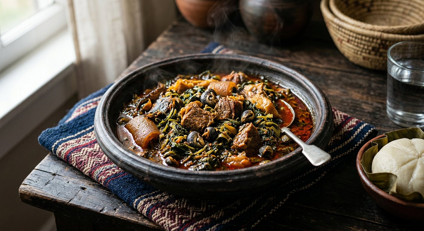 Afang Soup (Wild Spinach and Waterleaf Soup) — Nigeria