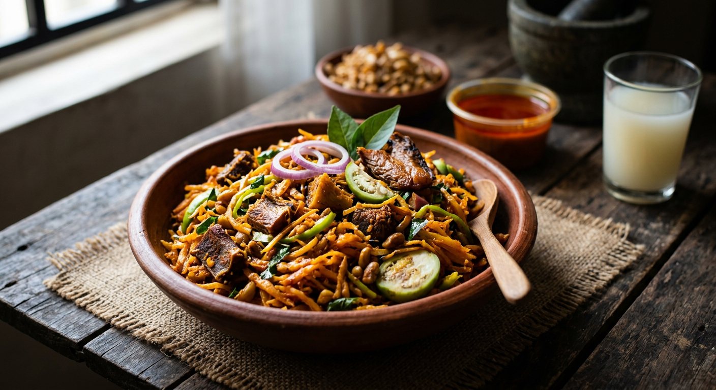 Abacha (African Salad of Shredded Dried Cassava) — Nigeria