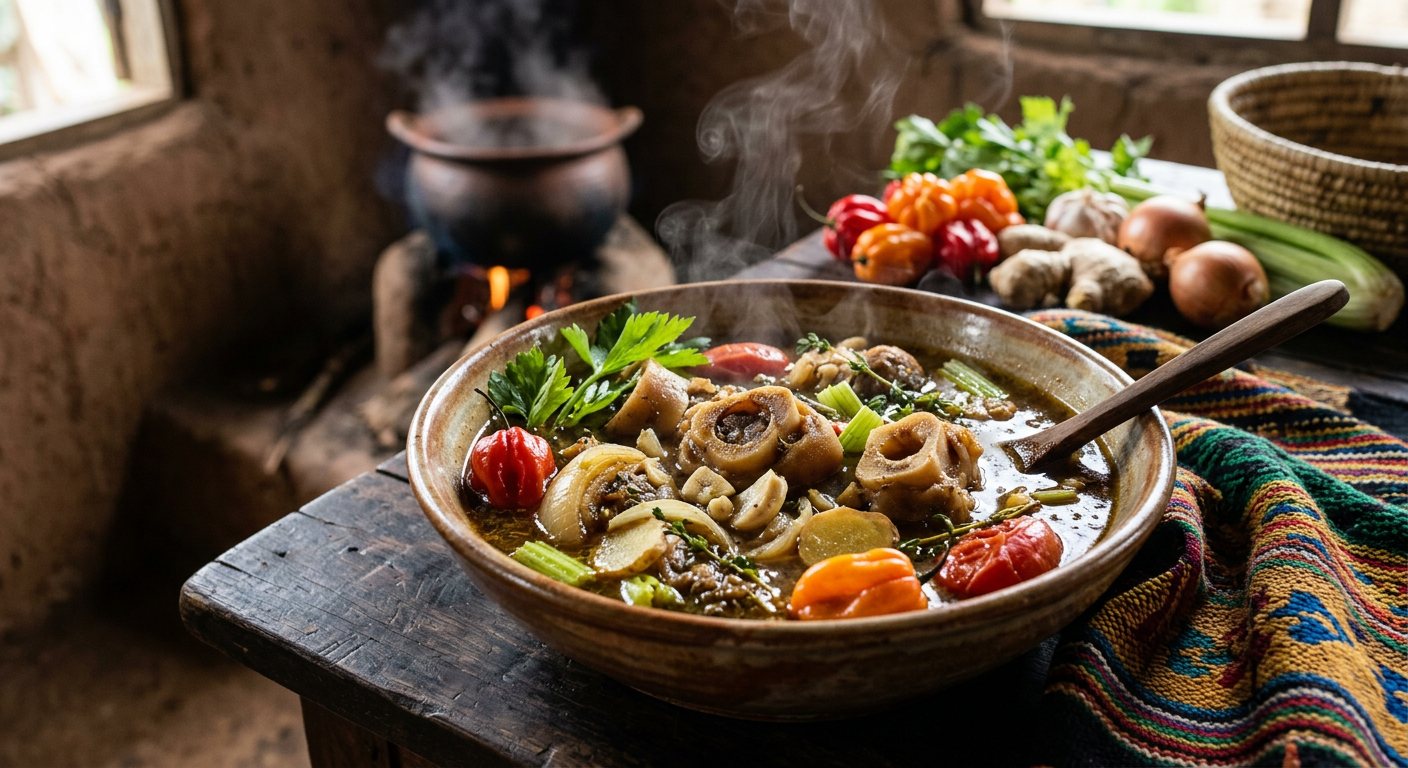 Supu ya Ndule (Spiced Cow Foot Soup) — DR Congo