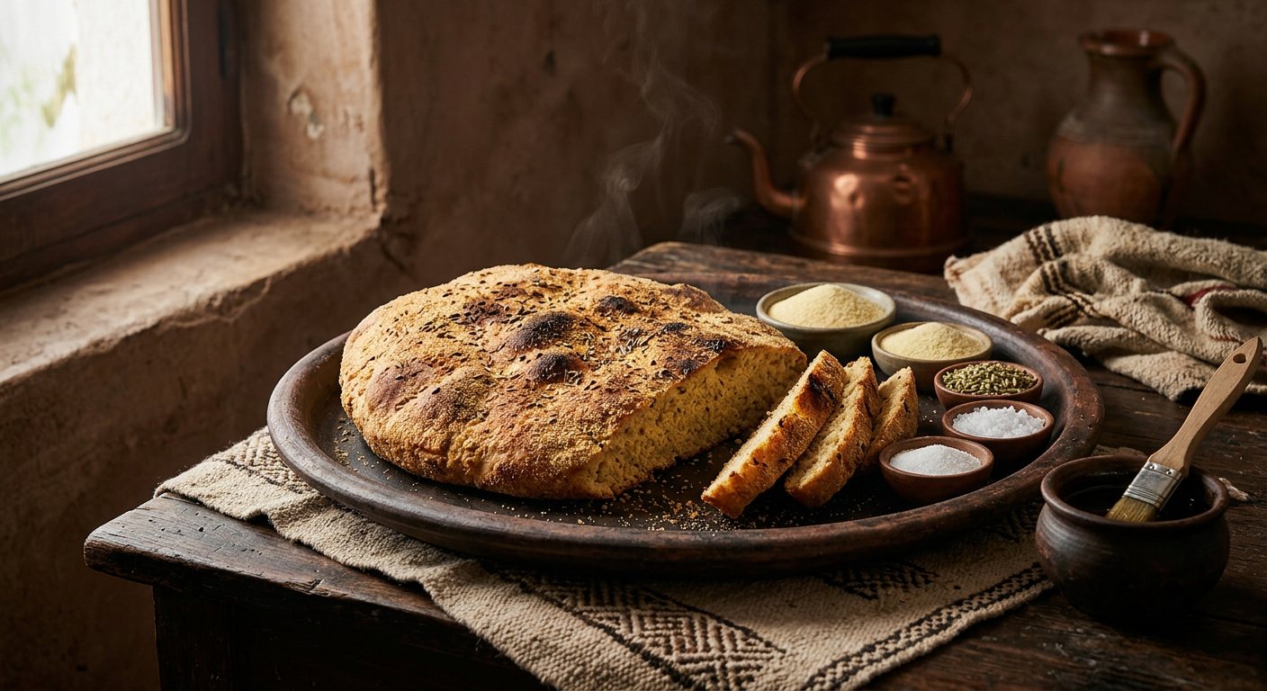 Khobz Mbesses (Fennel and Anise-Flavored Semolina Griddle Bread) — Tunisia