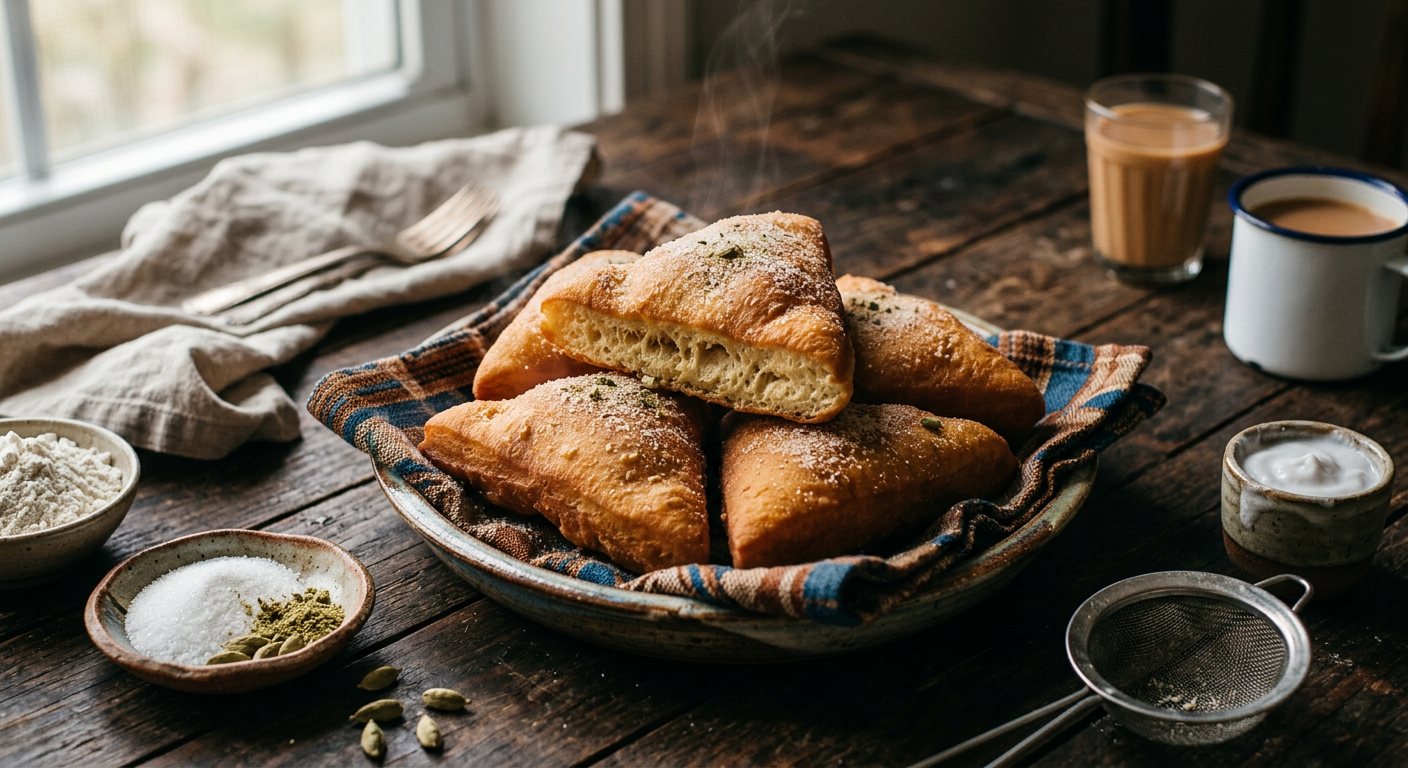 Mandazi (Cardamom-Flavored Triangular Fried Dough) — Uganda